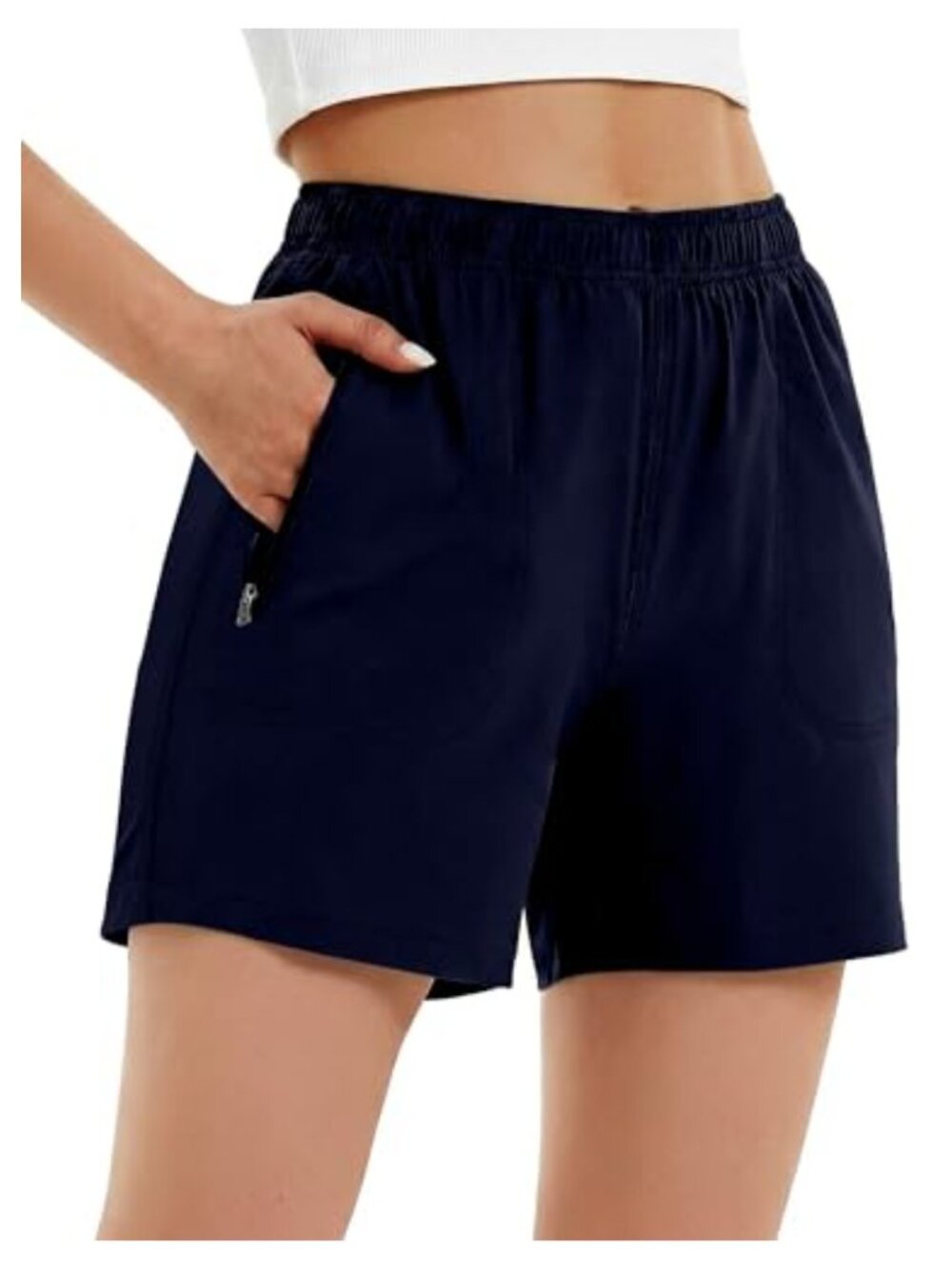 Women's Hiking Cargo Shorts Quick Dry Lightweight Athletic with Zipper Pockets - Picture 1 of 5